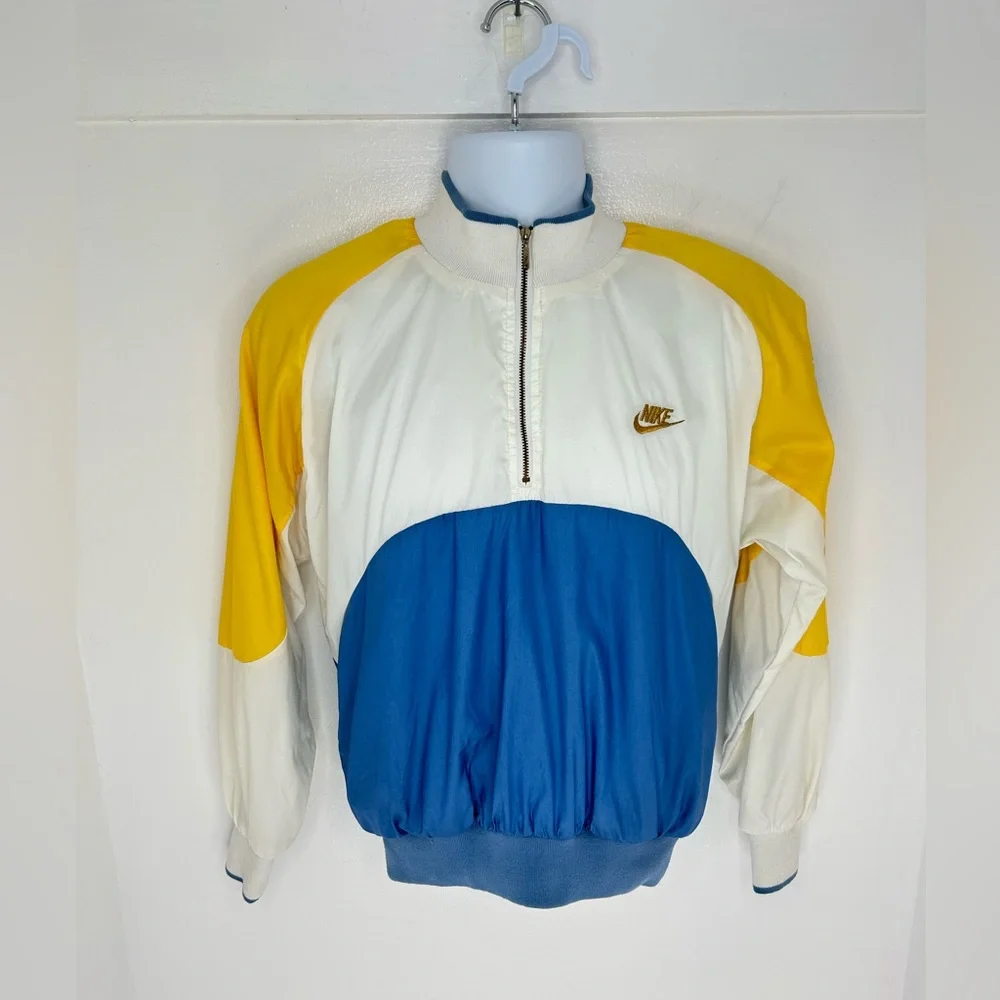 Nike Vintage 80s 90s Colorblock Pullover Track Jacket‎ Windbreaker Size Small